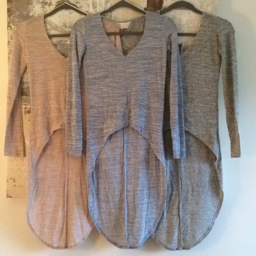Bundle: 3 High Low Soft Long Sleeve Shirts